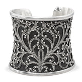 Lois Hill Sterling Silver Granulation Scroll Cuff Bracelet Ring and Earring Set