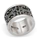 Lois Hill Sterling Silver Granulation Scroll Cuff Bracelet Ring and Earring Set