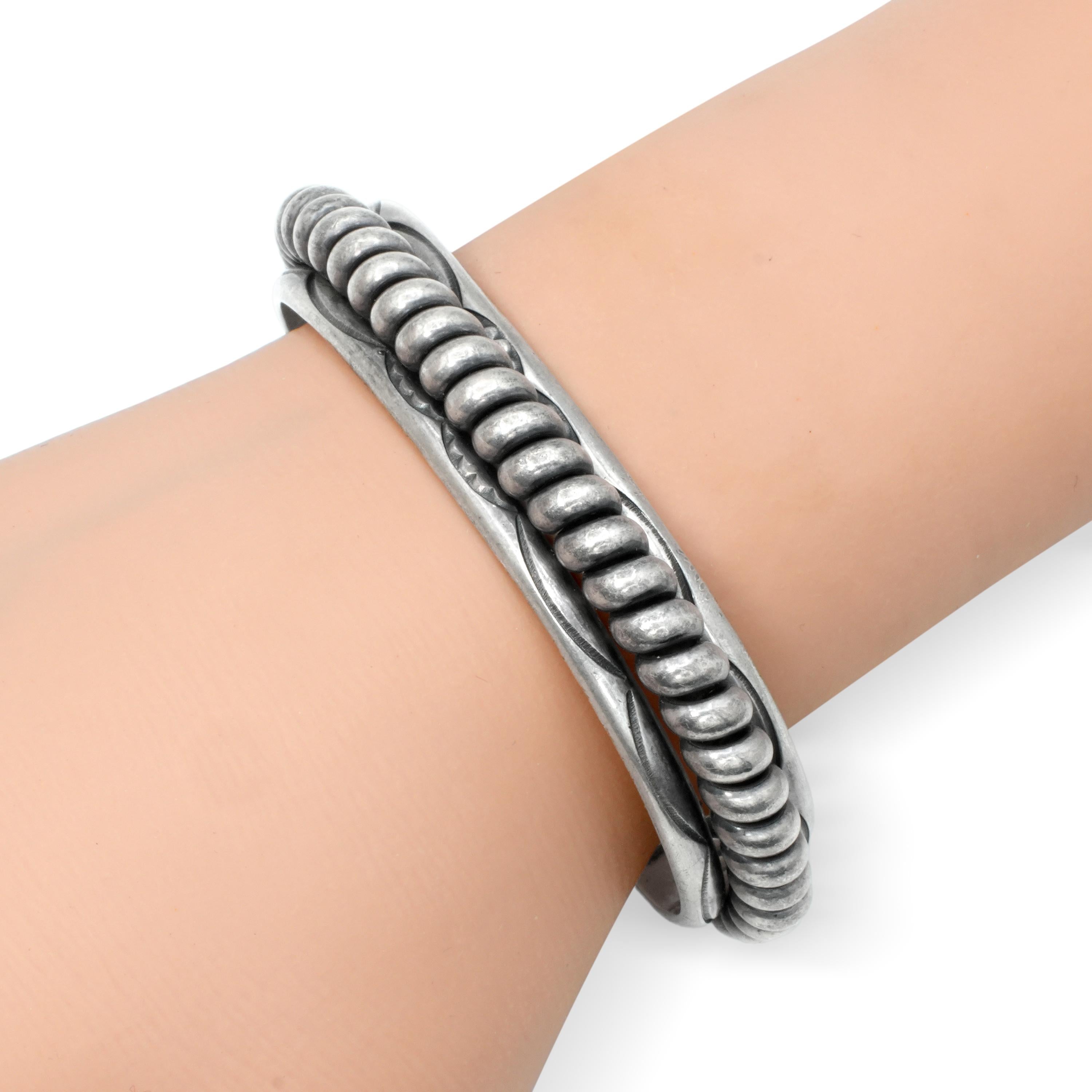 Vintage Tahe Sterling Silver Cuff Bracelet