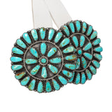 Vintage Zeta Begay Sterling Silver Turquoise Cluster Earrings