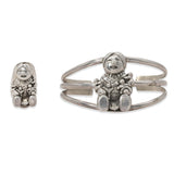 Vintage Carol Felley Storyteller Sterling Silver Ring & Cuff Bracelet Set