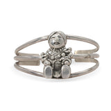 Vintage Carol Felley Storyteller Sterling Silver Ring & Cuff Bracelet Set