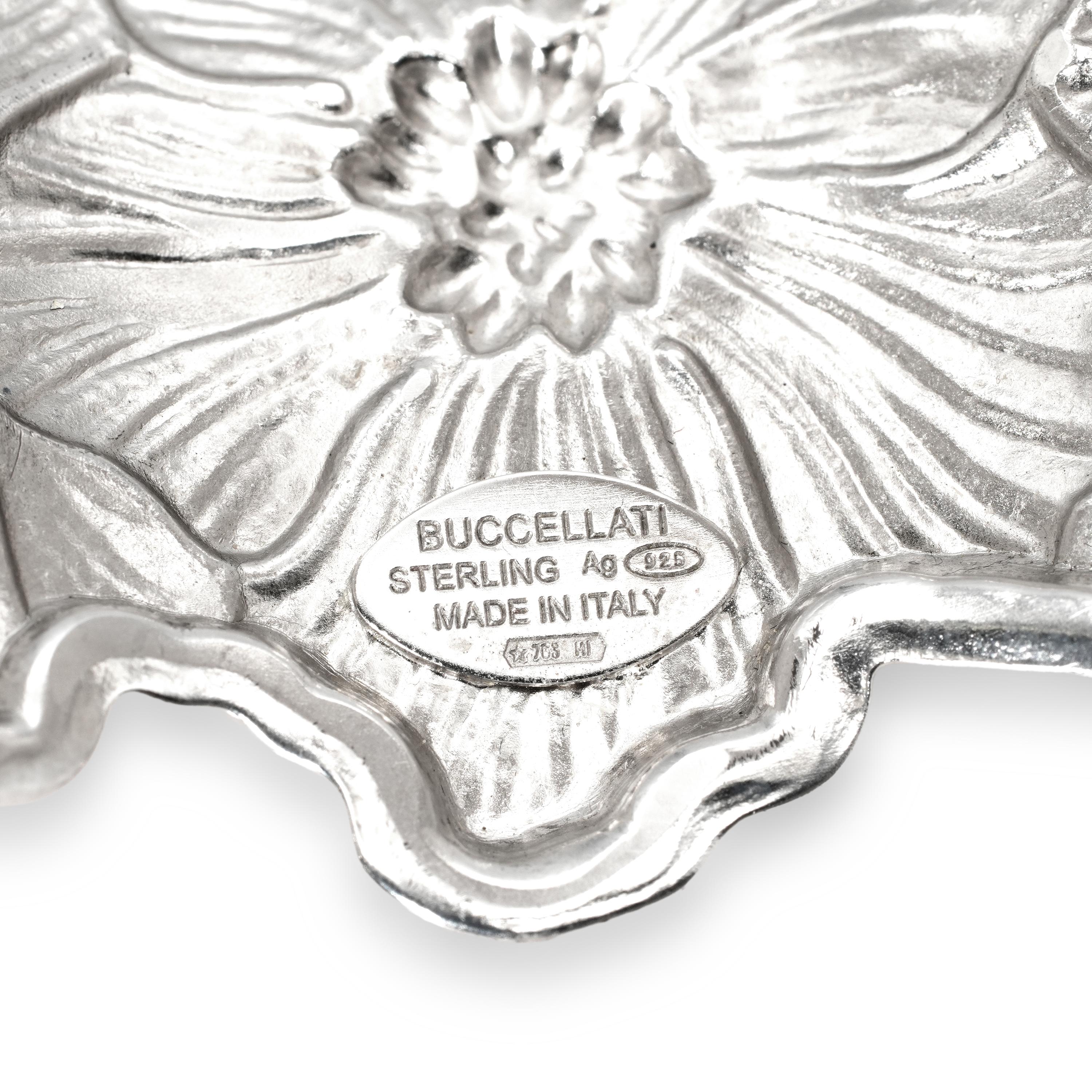 Buccellati Sterling Silver & Gold Floral Cuff Bracelet
