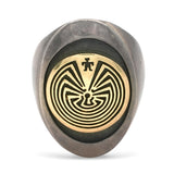 Jason Takala Sterling Silver 14K Gold Man in the Maze Ring