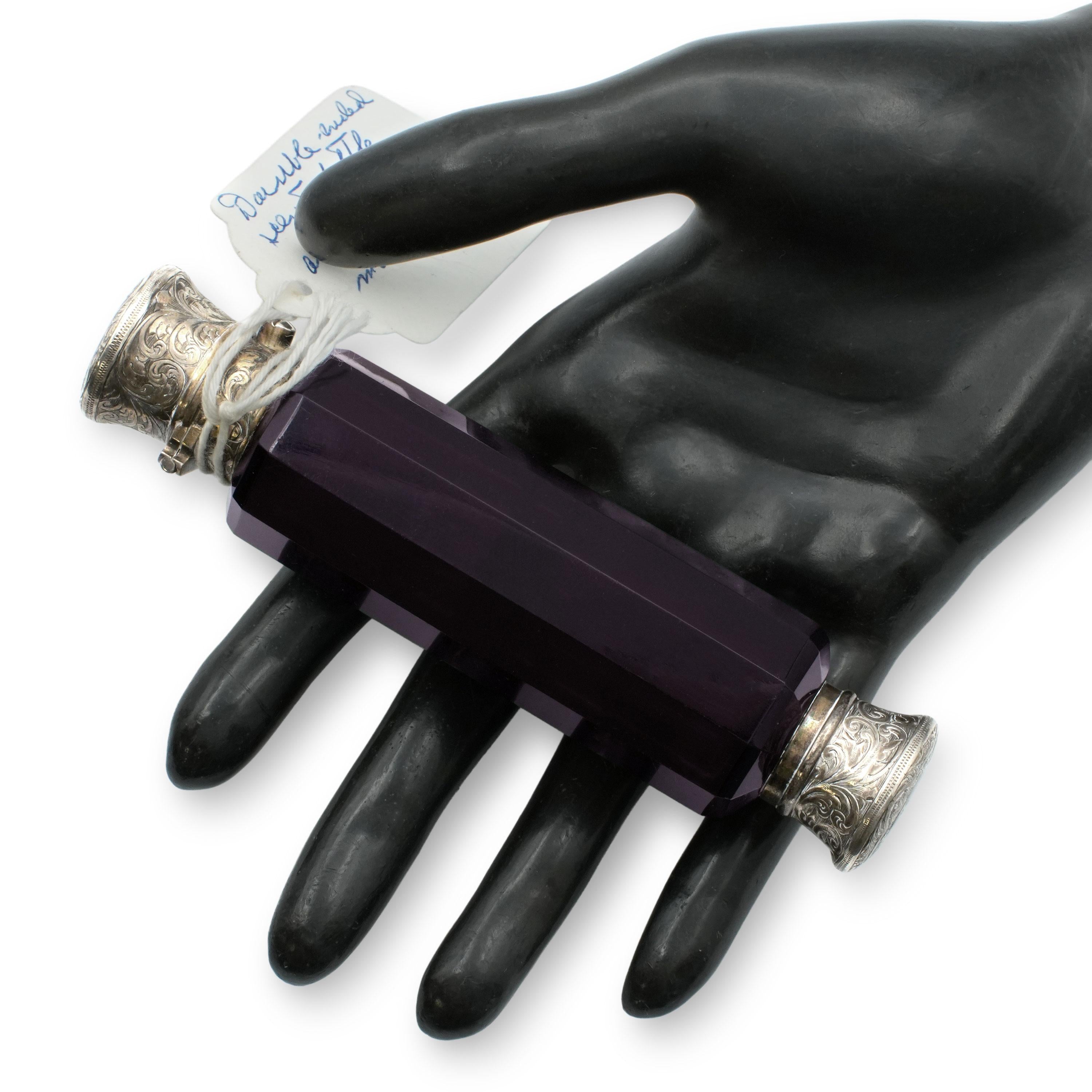 Victorian 1882 Silver Double-Ended Scent Bottle