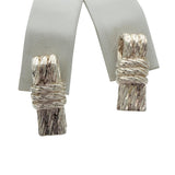 Mexican Sterling Silver Textured Link Necklace & Earrings Set