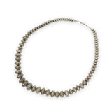 Vintage Navajo Graduated Sterling Silver Pearl Bead Necklace