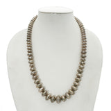 Vintage Navajo Graduated Sterling Silver Pearl Bead Necklace