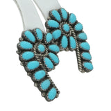 Vintage Zuni Sterling Silver Turquoise Clip-On Earrings