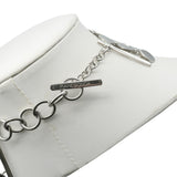 Pianegonda Silver Disc Link Necklace Bracelet and Dangle Earrings Set