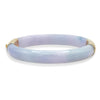 Vintage Lavender Jade Hinged Bangle Bracelet