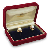 Vintage Mikimoto Akoya Pearl 14k Yellow Gold Earrings