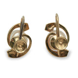 Vintage Mikimoto Akoya Pearl 14k Yellow Gold Earrings