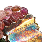 14K White Gold Multi Color Tourmaline Necklace and Vermeil Bracelet