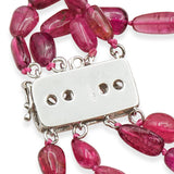 14K White Gold Multi Color Tourmaline Necklace and Vermeil Bracelet