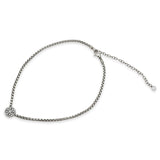JAI Sterling Silver and 14K Gold Hammered Disc Box Chain Necklace