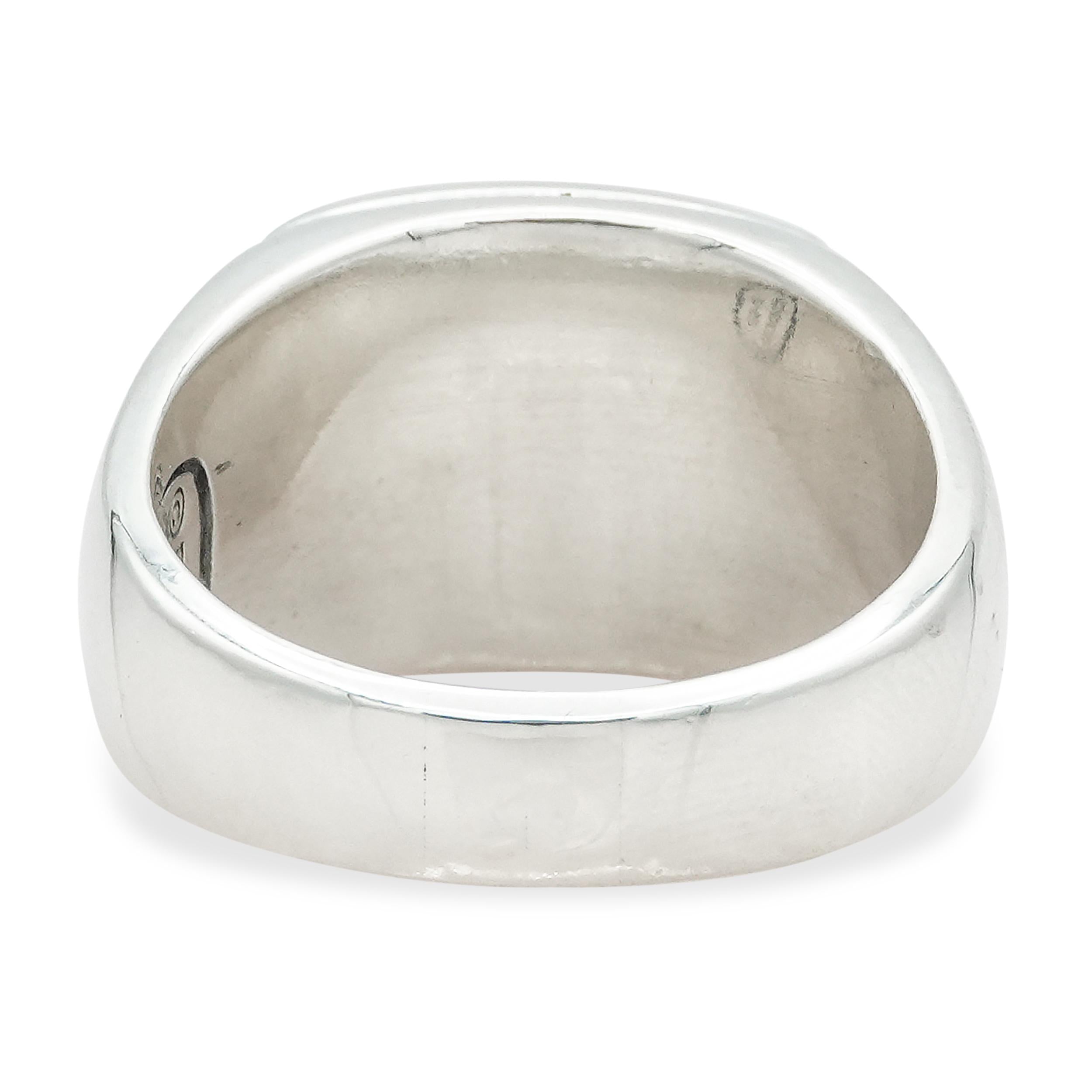 David Yurman Sterling Silver Black Diamond Signet Ring