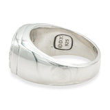 David Yurman Sterling Silver Black Diamond Signet Ring