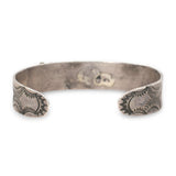 Vintage Southwestern Sterling Silver Turquoise Geometric Cuff