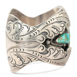 Vintage B. Nez Navajo Sterling Silver Turquoise Cuff