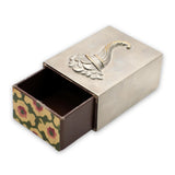 Vintage Hermès Paris Silver-Tone Gold Accent Cornucopia Matchbox