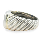David Yurman Cable Sterling Silver 14K Gold Lapis Lazuli Ring