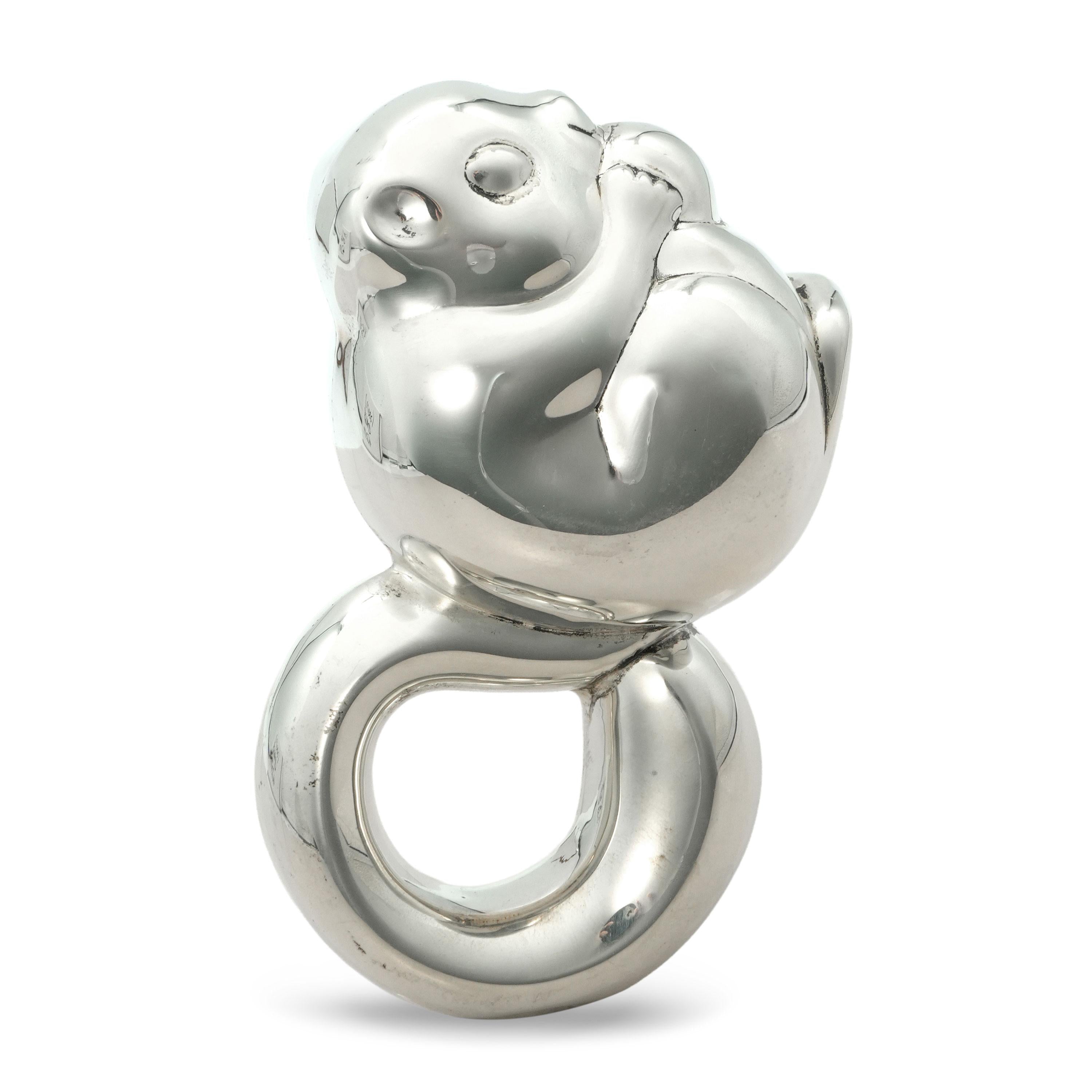 Vintage Tiffany & Co. Sterling Silver Squirrel Baby Rattle