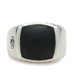 David Yurman Sterling Silver Black Onyx Signet Ring