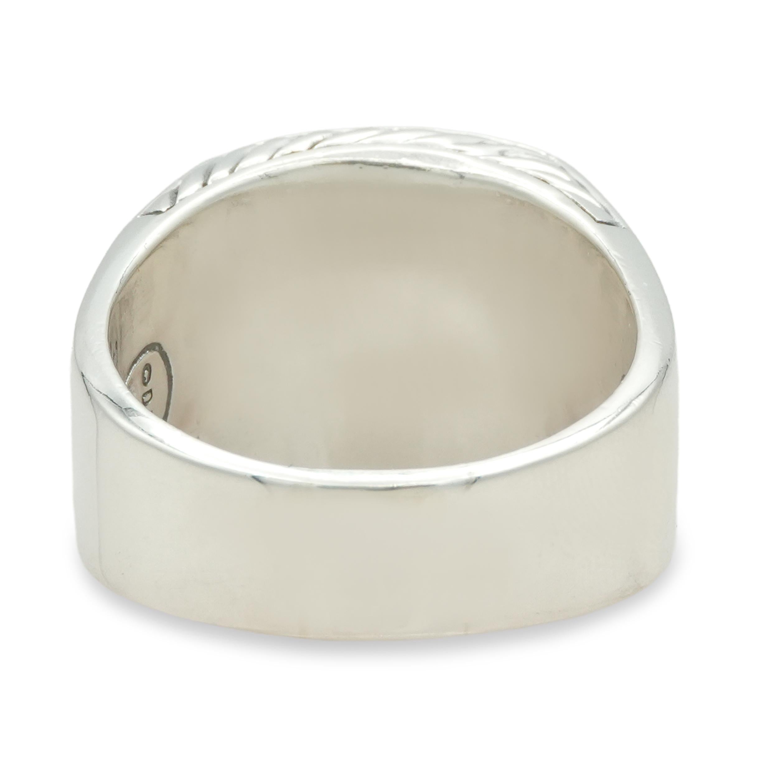 David Yurman Sterling Silver Black Onyx Signet Ring