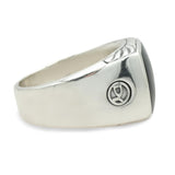 David Yurman Sterling Silver Black Onyx Signet Ring
