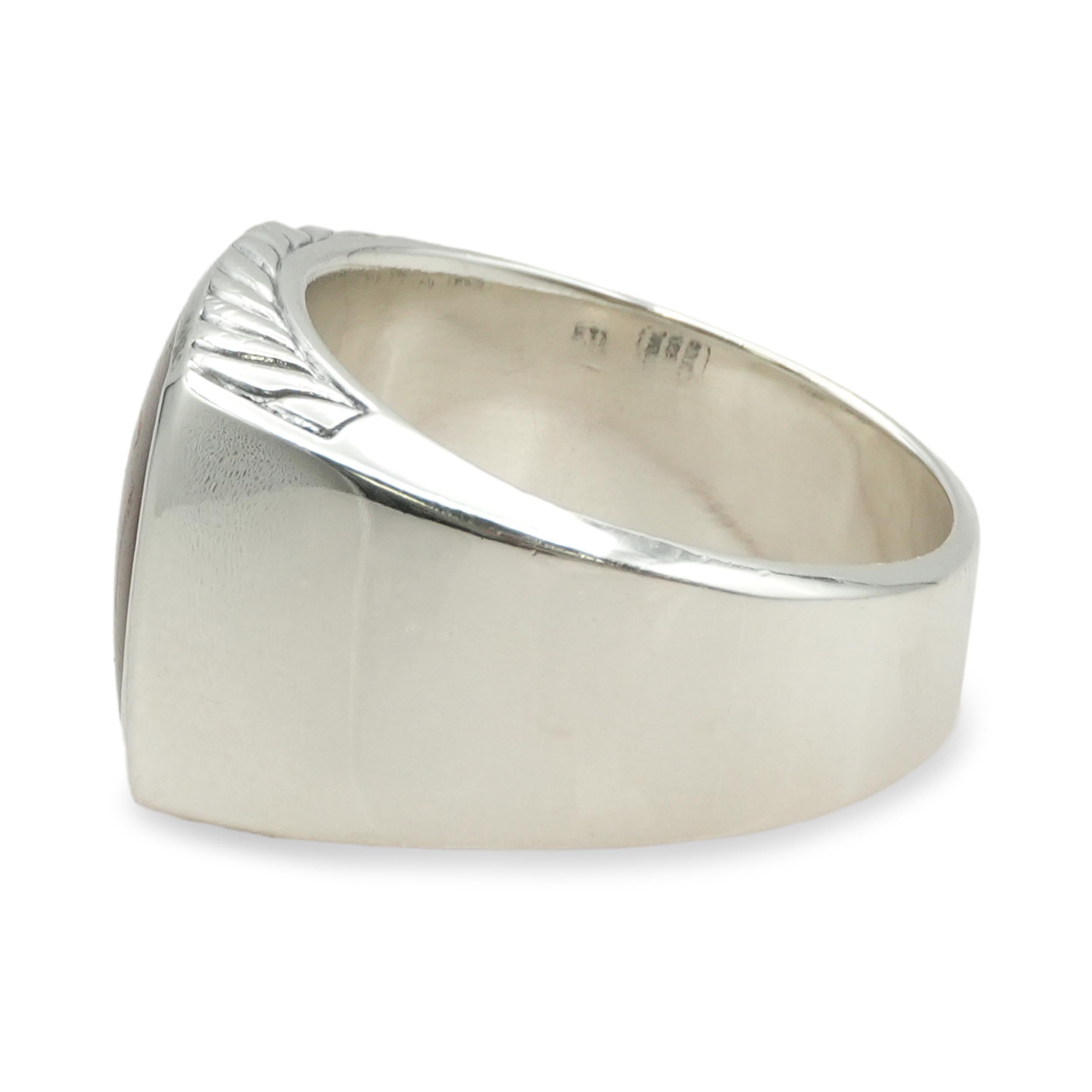 David Yurman Sterling Silver Tiger’s Eye Signet Ring