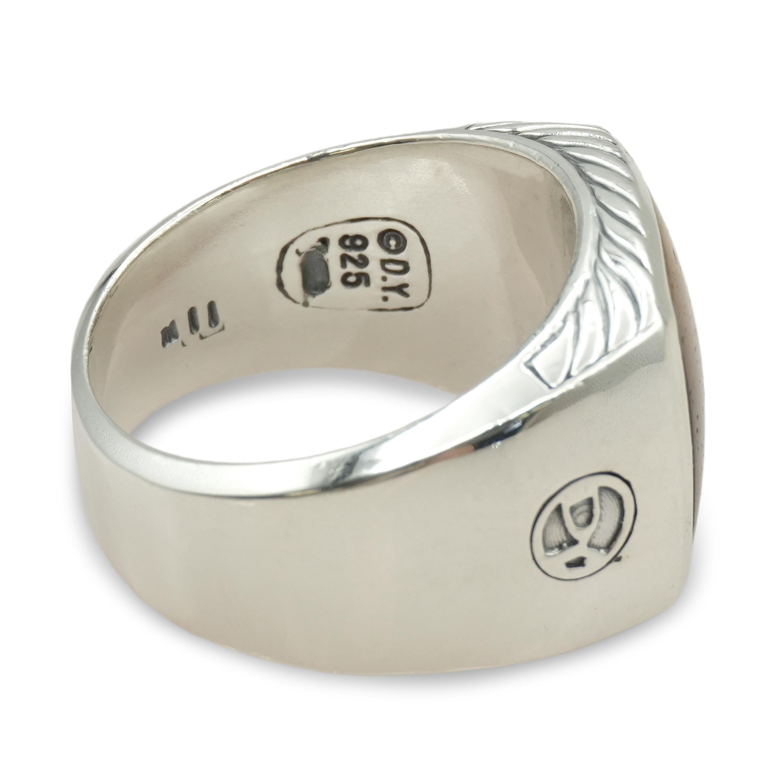 David Yurman Sterling Silver Tiger’s Eye Signet Ring