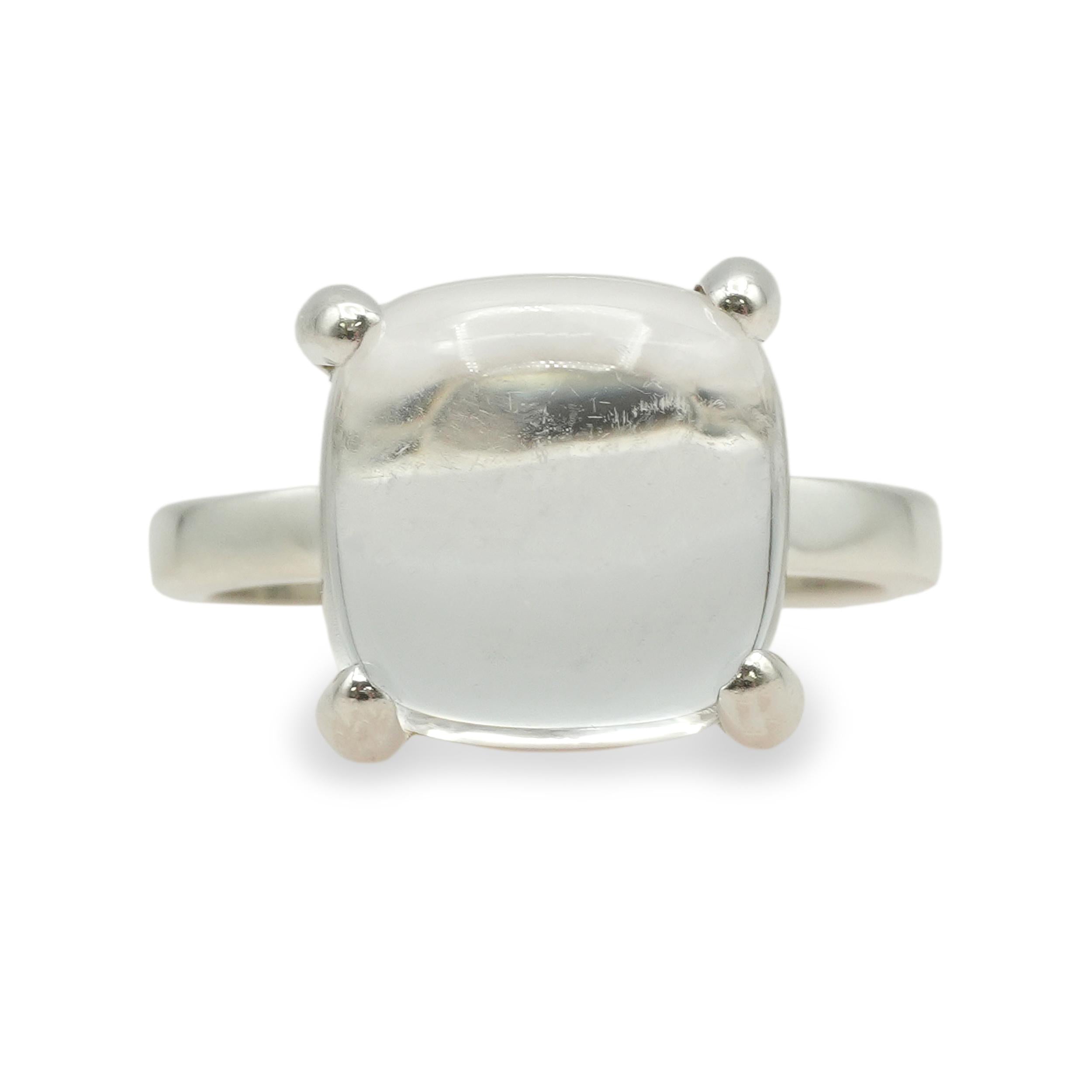 Tiffany & Co. Paloma Picasso Sterling Silver Rock Crystal Sugar Stacks Ring