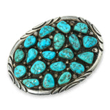 Pauline McCray Sterling Silver Turquoise Belt Buckle
