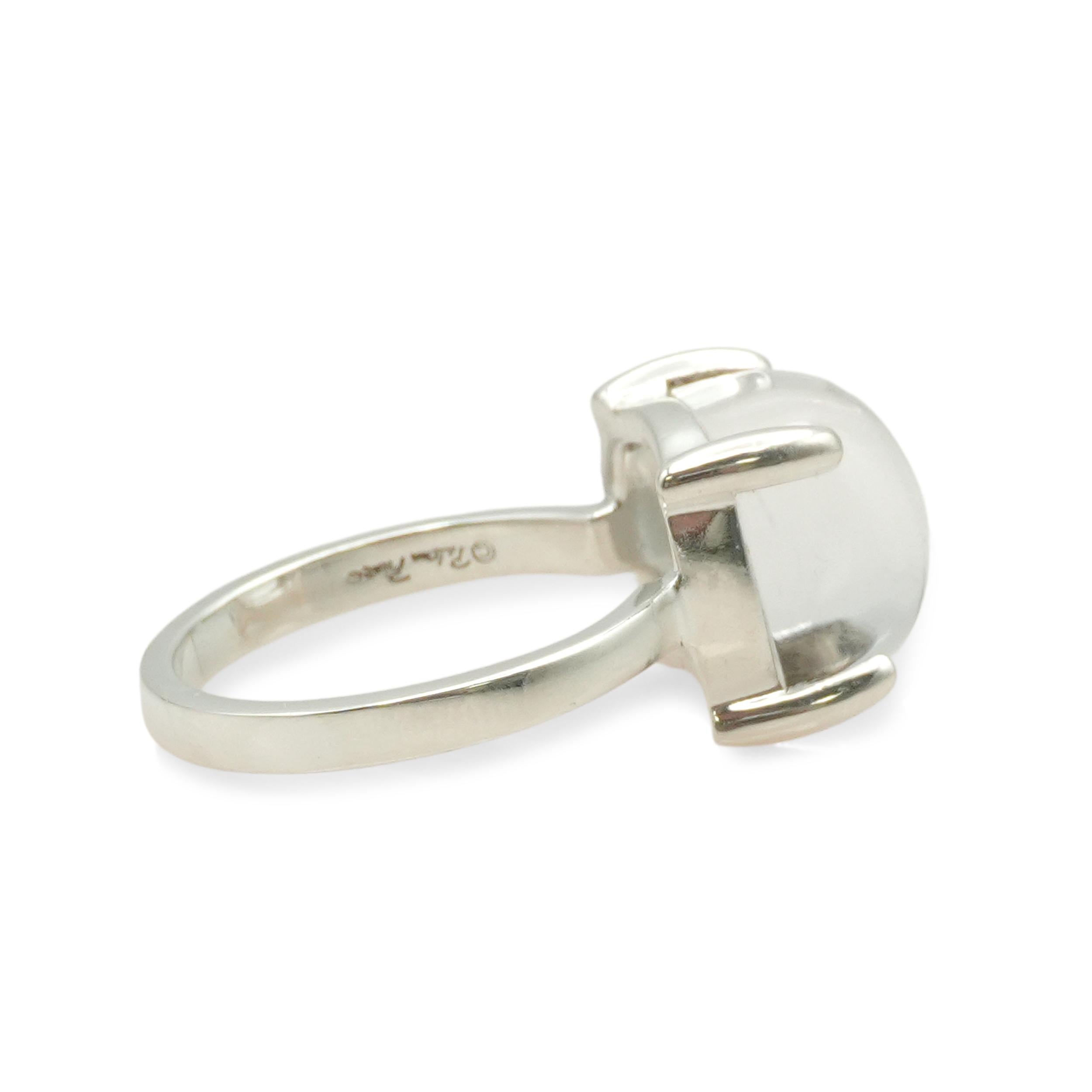 Tiffany & Co. Paloma Picasso Sterling Silver Rock Crystal Sugar Stacks Ring