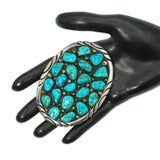 Pauline McCray Sterling Silver Turquoise Belt Buckle