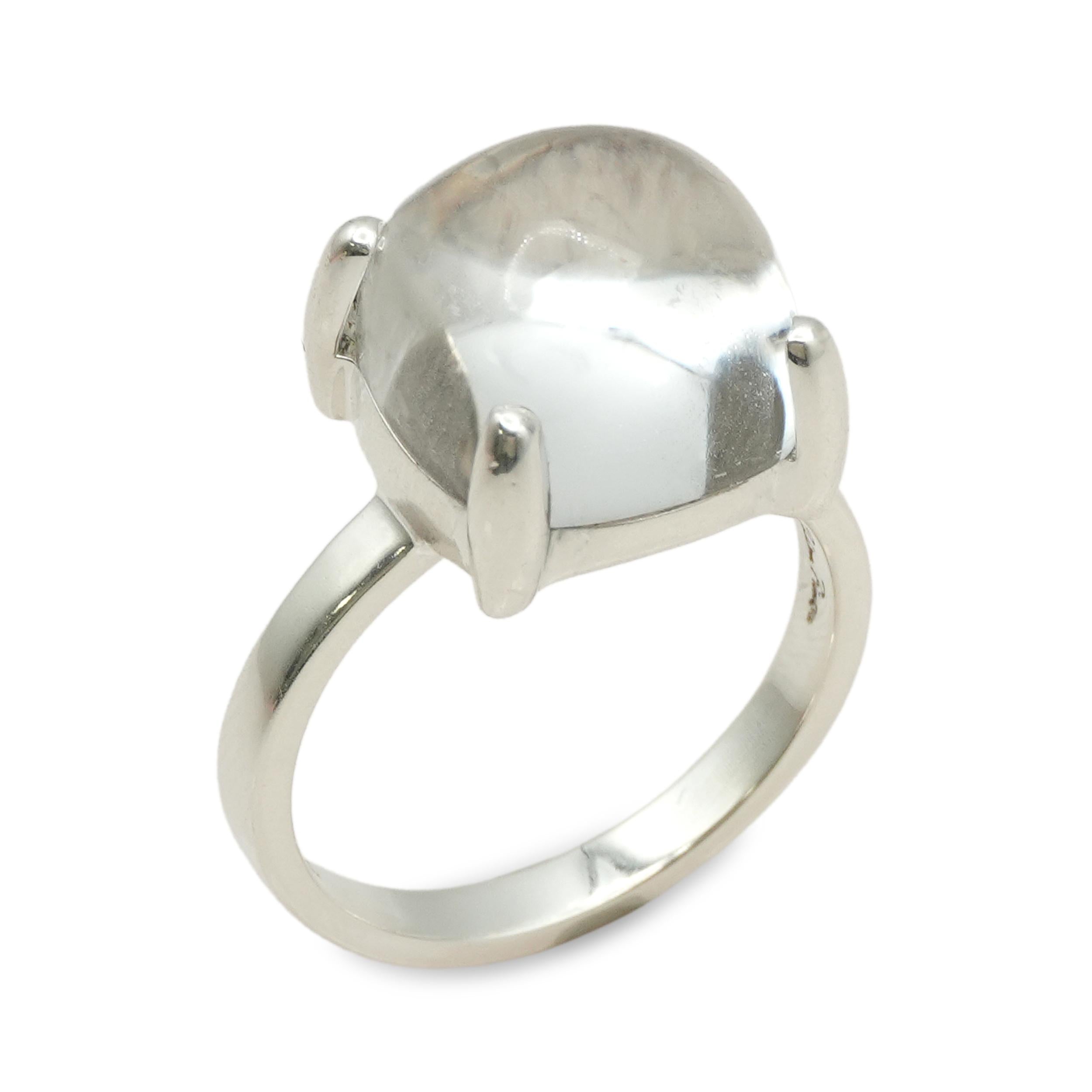 Tiffany & Co. Paloma Picasso Sterling Silver Rock Crystal Sugar Stacks Ring