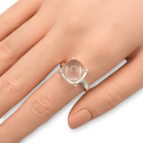 Tiffany & Co. Paloma Picasso Sterling Silver Rock Crystal Sugar Stacks Ring