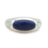 David Yurman Sterling Silver Lapis Lazuli Cabochon Ring
