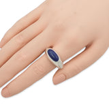 David Yurman Sterling Silver Lapis Lazuli Cabochon Ring