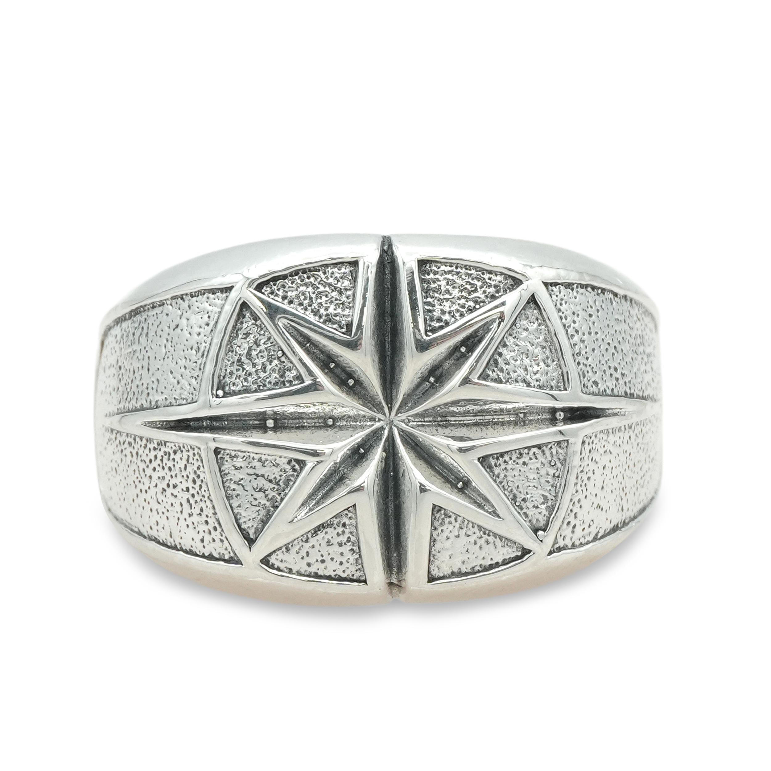 David Yurman Sterling Silver Compass Rose Signet Ring