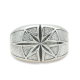David Yurman Sterling Silver Compass Rose Signet Ring