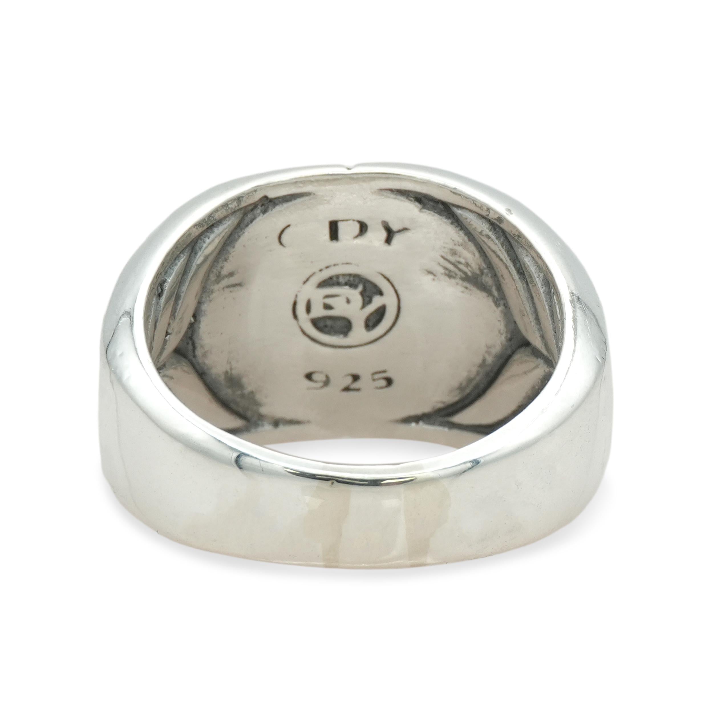 David Yurman Sterling Silver Compass Rose Signet Ring