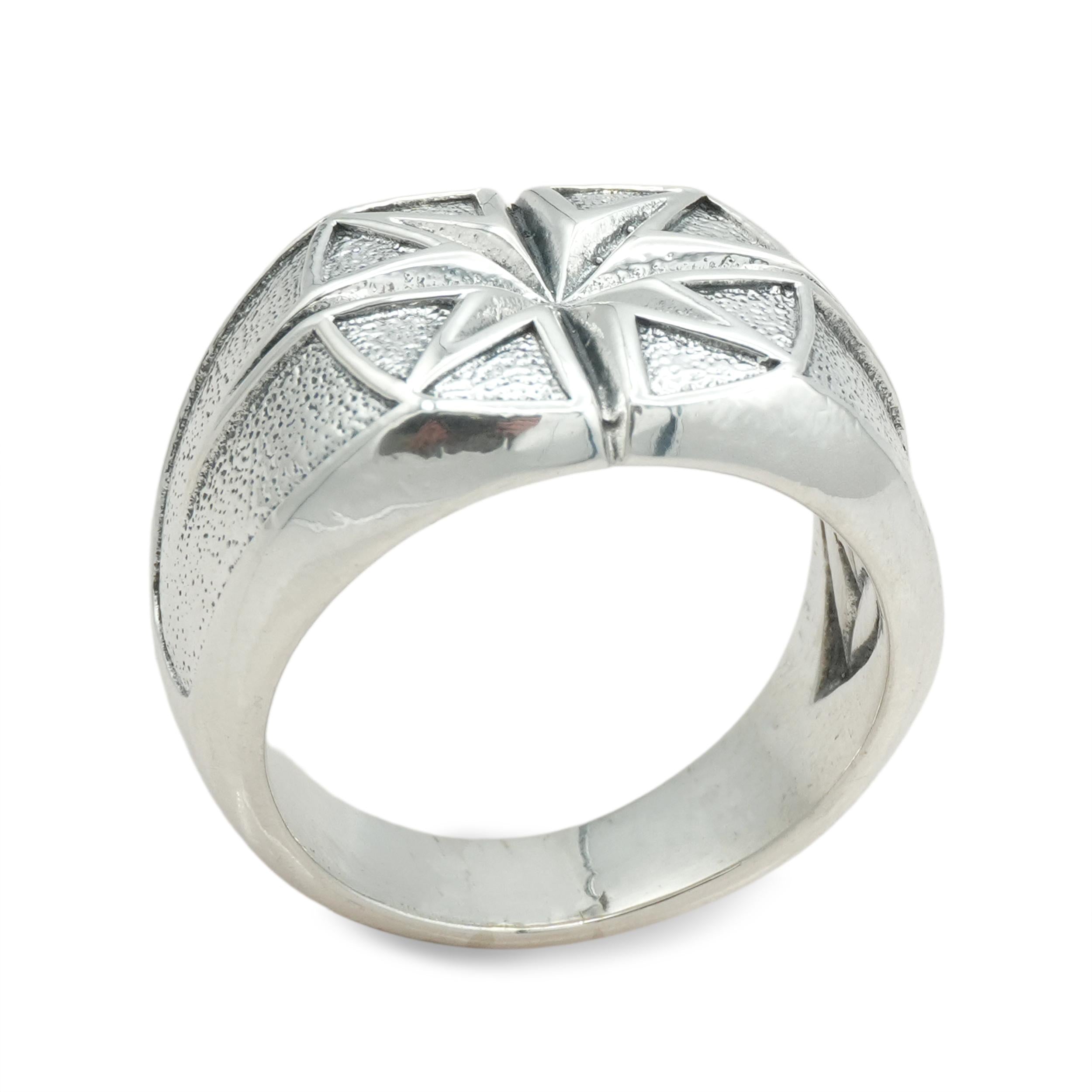 David Yurman Sterling Silver Compass Rose Signet Ring