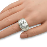 David Yurman Sterling Silver Compass Rose Signet Ring