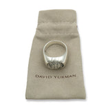 David Yurman Sterling Silver and 22K Gold Turtle Shell Signet Ring