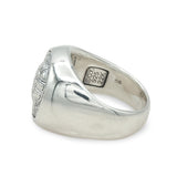 David Yurman Sterling Silver and 22K Gold Turtle Shell Signet Ring