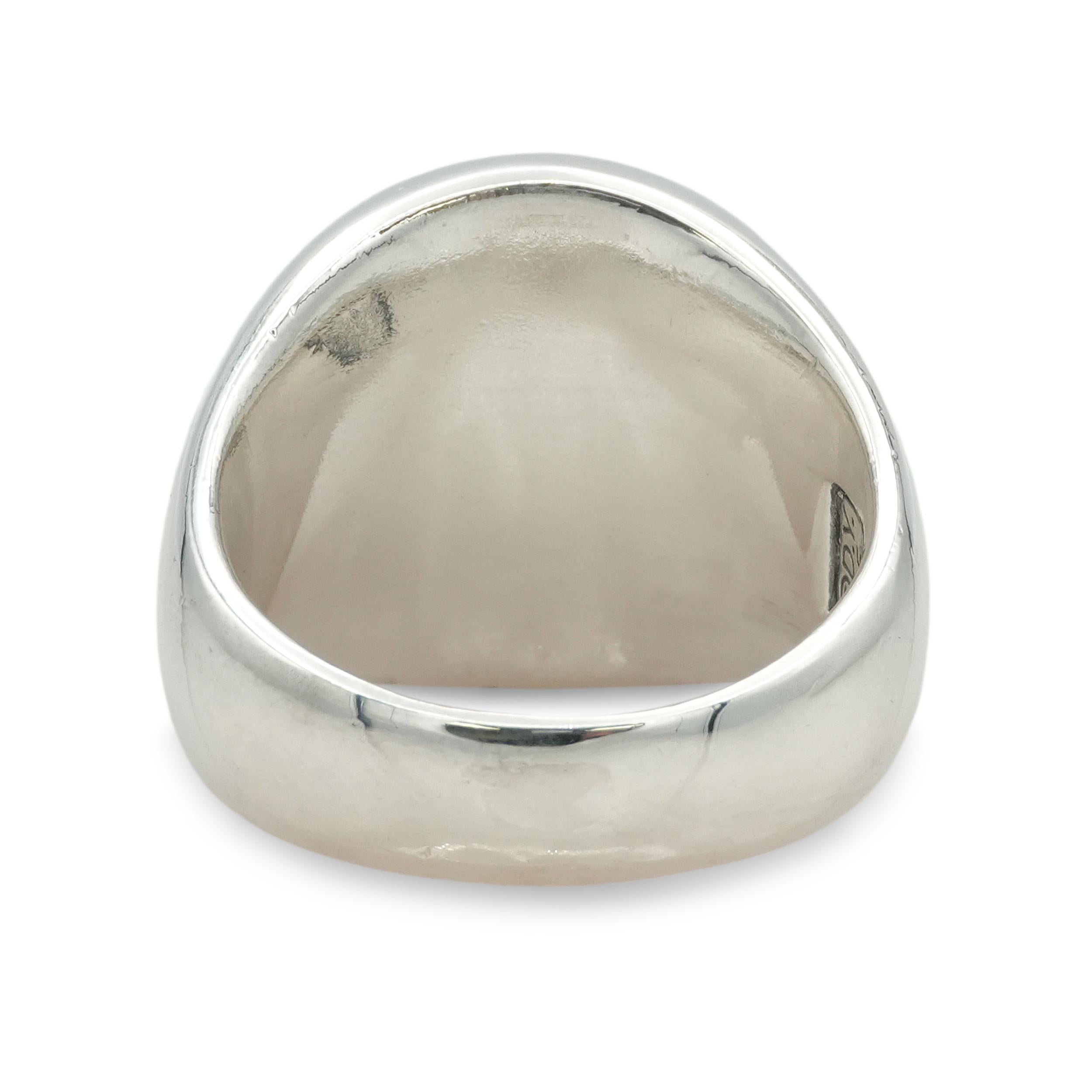 David Yurman Sterling Silver and 22K Gold Turtle Shell Signet Ring