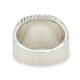David Yurman Sterling Silver Blue Pietersite Signet Men's Ring