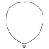 David Yurman Sterling Silver and 14K Yellow Gold Acorn Pendant Necklace